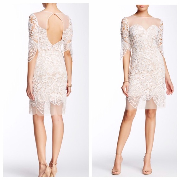 Dresses & Skirts - Soieblu Lace Yoke & Mesh Party Dress