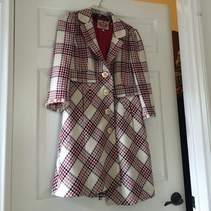 Juicy Couture Red Plaid Coat