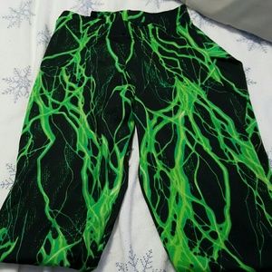 Blackmilk Green Toxic Electro Leggings