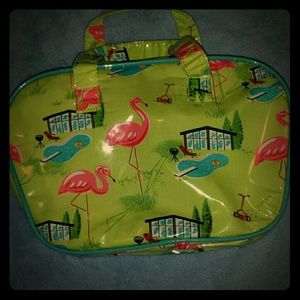 Green & Pink Flamingo Makeup