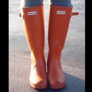 Tall Hunter boots - Orange