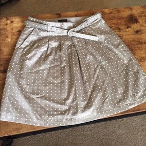 The Limited Taupe Polka Dot Skirt
