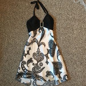 Cache Black & White Dress