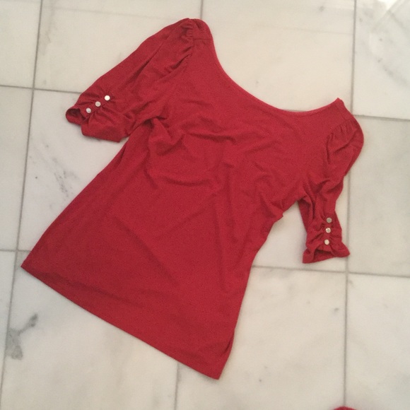 White House Black Market Tops - Scoop back stretchy shirt