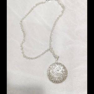 Sterling Silver Italian Silver Disk Necklace