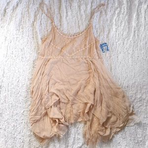 Free People Pleated Lace Slip. NEW WITH TAGS