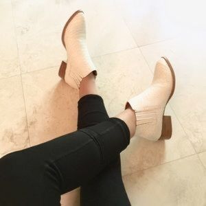 Jeffery Campbell White Snake Booties