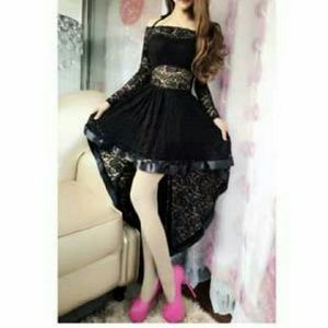 Sexy Asymmetric Lace Dress