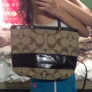 Authentic Brown Coach Handbag