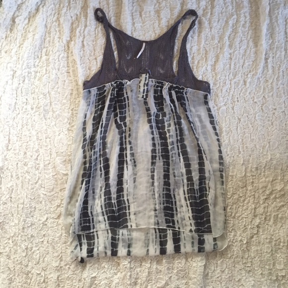 Free People Tie Dye Crochet Top