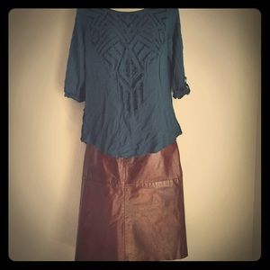 Leather Midi Skirt from GAP