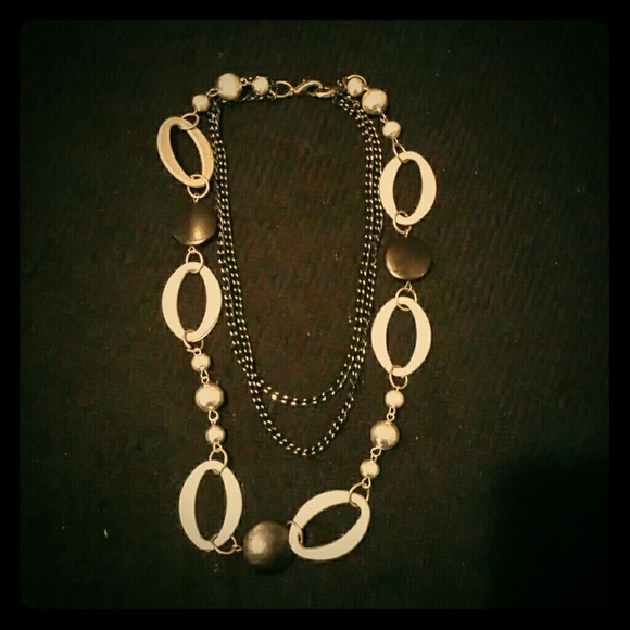 Black and silver necklace