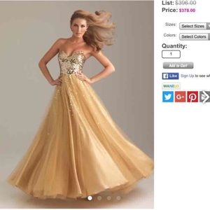 Gold ball gown by Night Moves