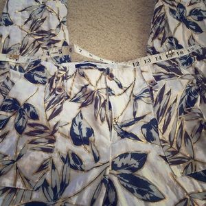 J Crew Garden Trouser with Gold Foil Leaf