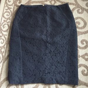 The Limited black lace pencil skirt