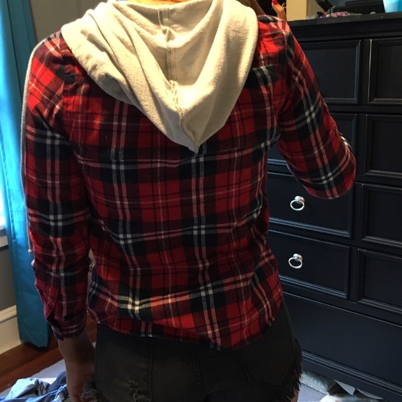 Long sleeve plaid skater top - Picture 1 of 2