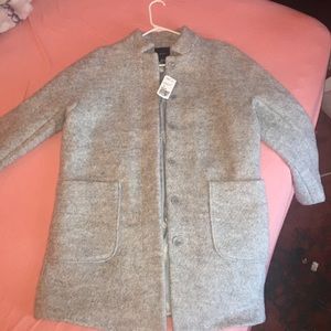 Forever 21 Heather Grey Wool Coat