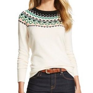 Cream target fair isle sweater merona