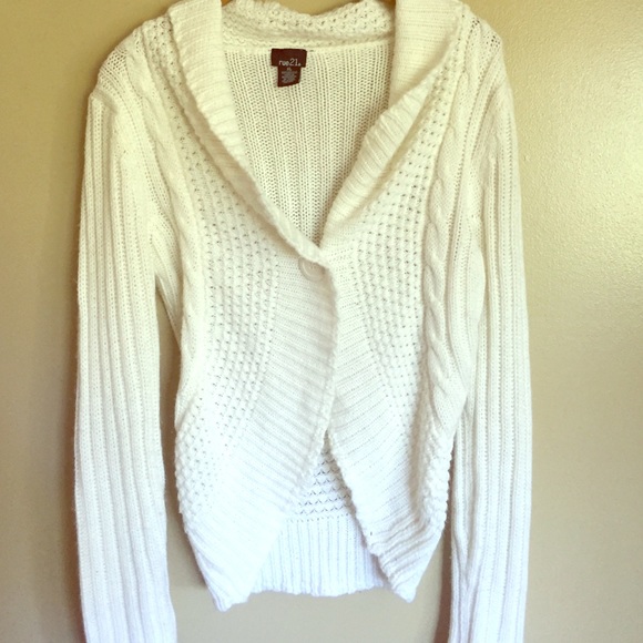 White cardigan