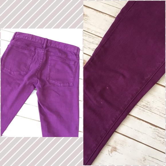 Gorgeous J Crew Toothpick skinny jeans purple - Picture 3 of 4