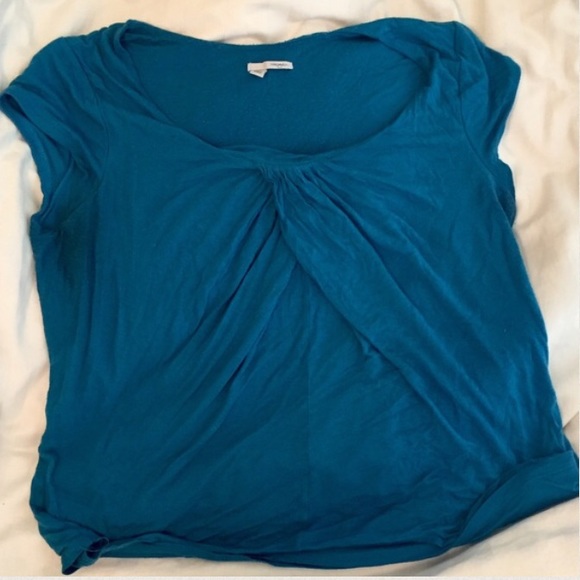 Halogen Teal Scoopneck Tee