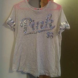 Victoria's Secret pink bling tee size medium