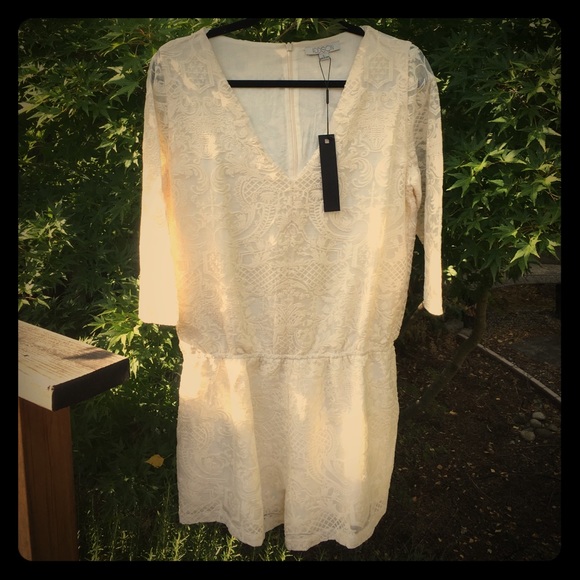 Addison White Lace Romper