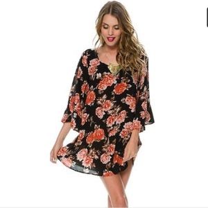 SWELL Shrub Floral Print Babydoll Dress