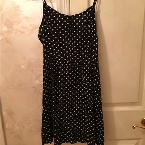 Navy polka dot dress