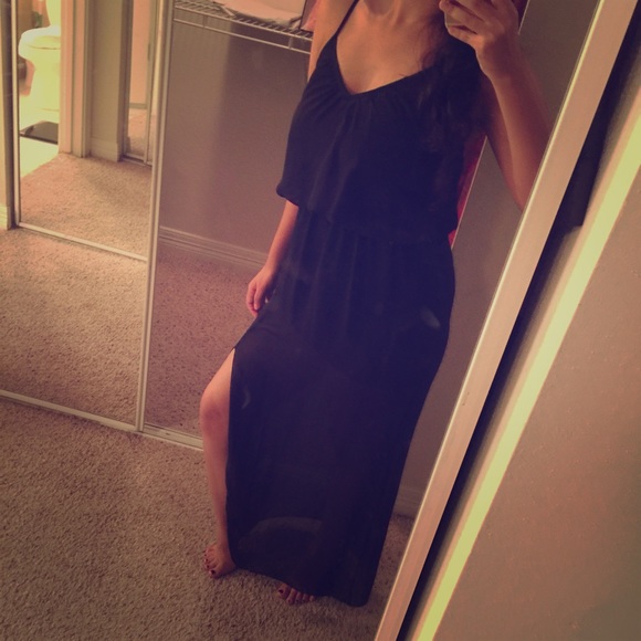 Black maxi dress