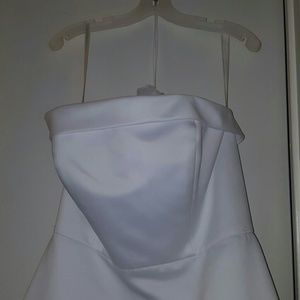 wedding dress w/midwaist straps