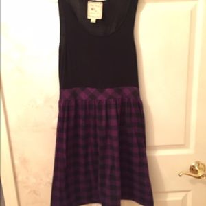 Purple checkered dress