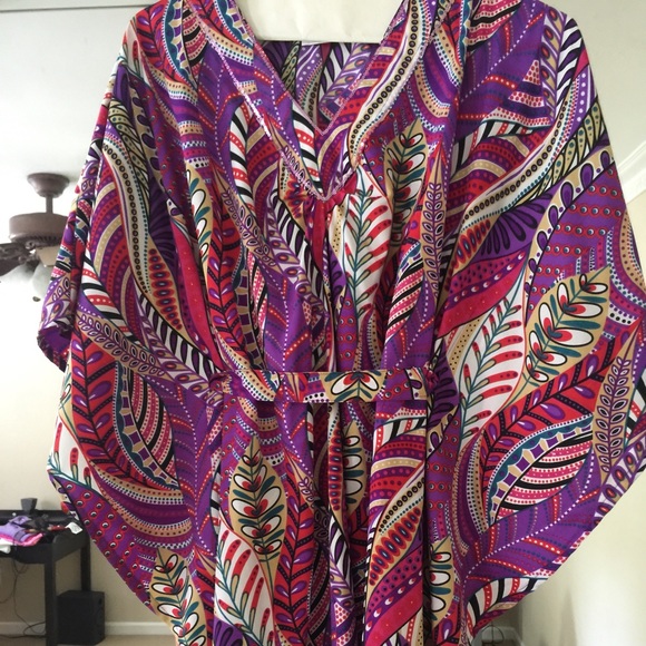 Handmade silk kaftan dress