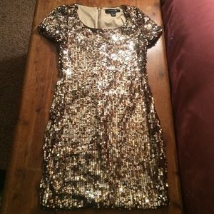 GOLD SEQUIN DRESS