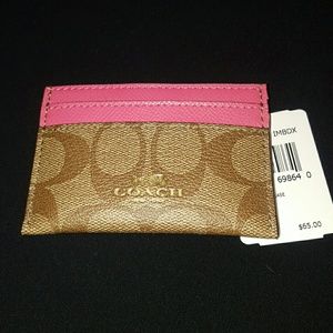 👍sold 👍Authentic signature Coach card holder