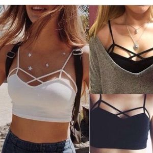 Sexy cross wrapped chest