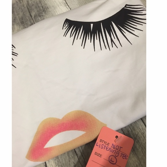 Not Listening Eyelash Tee