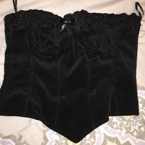 Black velvet Betsey Johnson bustier