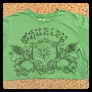 Hurley Mens Green Tshirt
