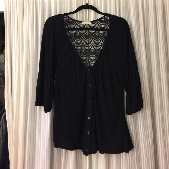 Black crochet cardigan!