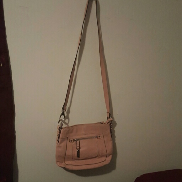 Tiganello pink crossbody, very cute, leather