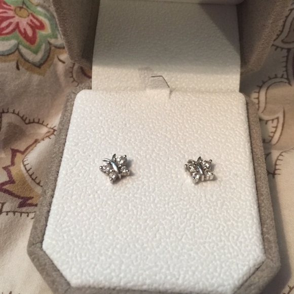 Butterfly diamond earrings