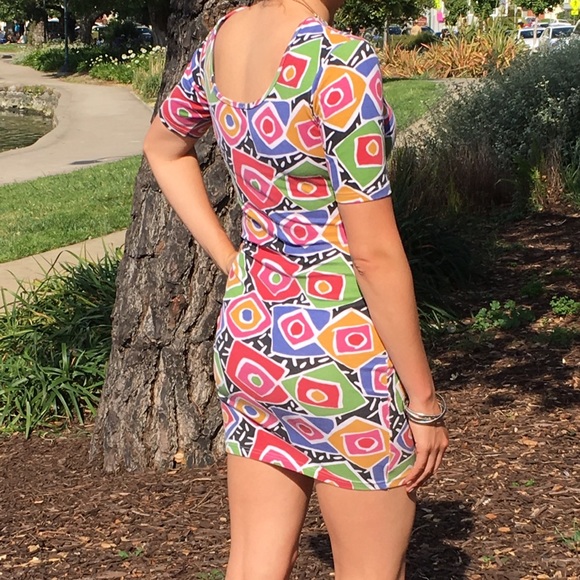 90s loud & fun medium mini dress
