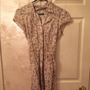 Floral button down dress