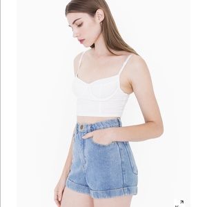 AMERICAN APPAREL 🌹 HIGH WAIST JEAN SHORTS