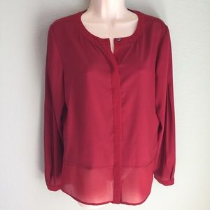 Ann Taylor Red Silky Blouse, professional for work
