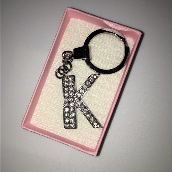 Silver "K" Bling Bling Keychain