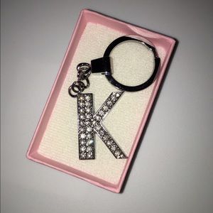 Silver "K" Bling Bling Keychain