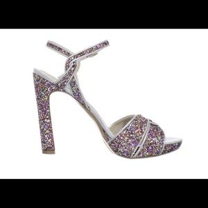 Nine West multicolored sparkle heels