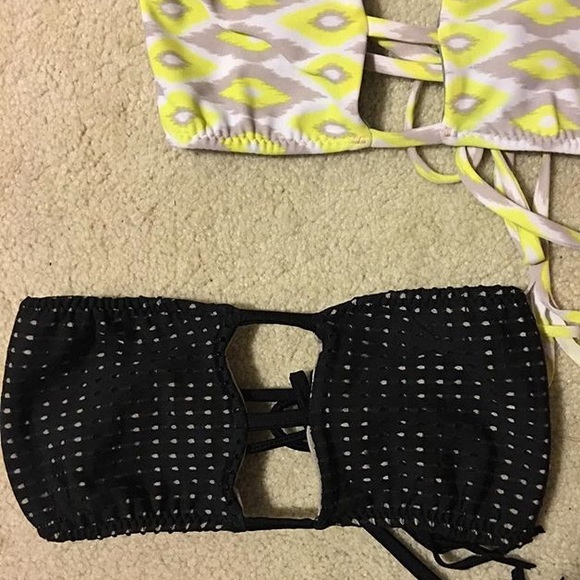 Black mesh bikini top